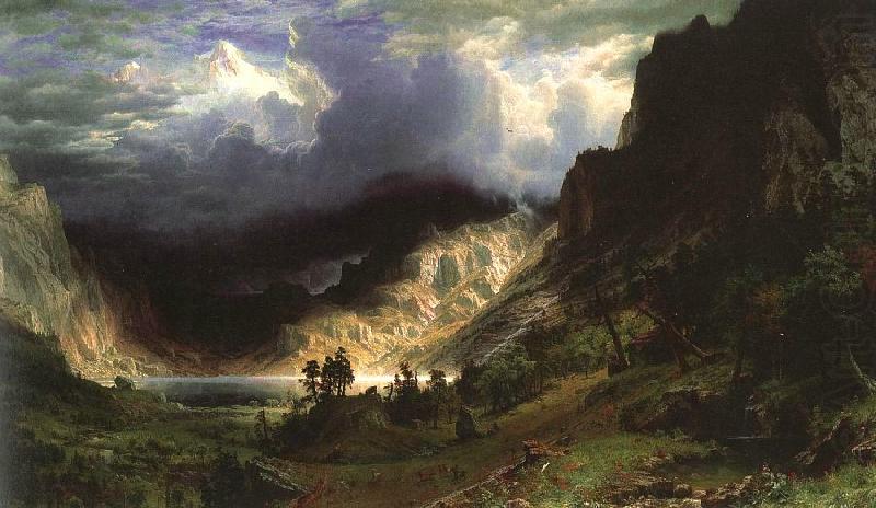 Albert Bierstadt Storm in the Rocky Mountains, Mt Rosalie china oil painting image